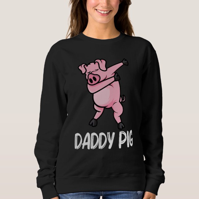 Sweatshirt Cochon Drôle Pour Hommes Papa Cochon De Porc De Po (Devant)