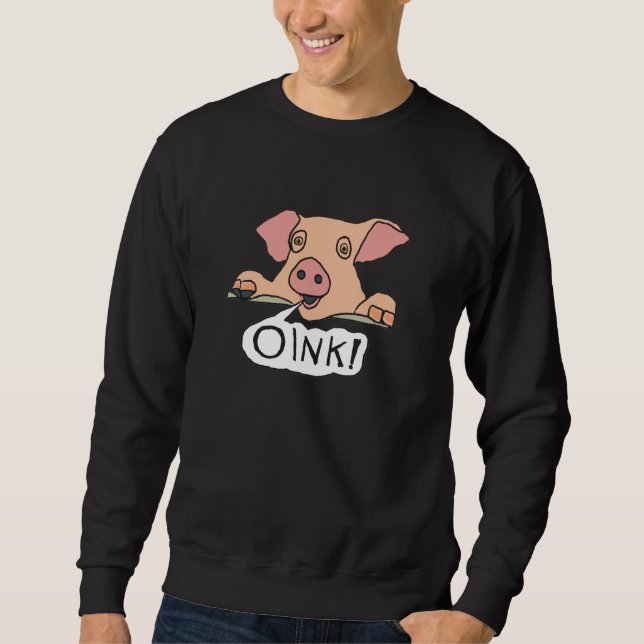 Sweatshirt Cochon rose (Devant)