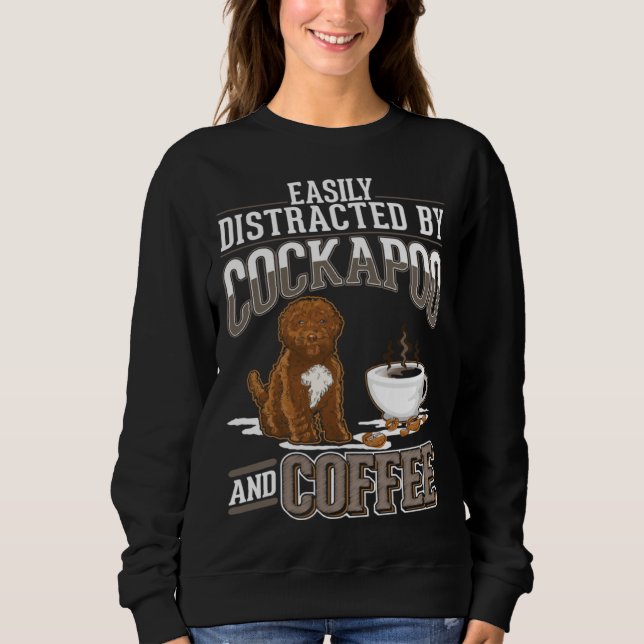 Sweatshirt Cockapoo And Coffee (Devant)