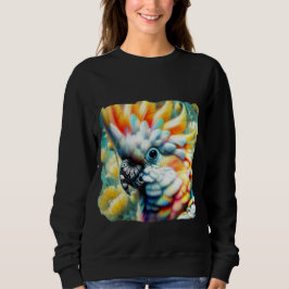Sweatshirt Cockatoo Whimsal Oiseau Pépites jaunes Floral