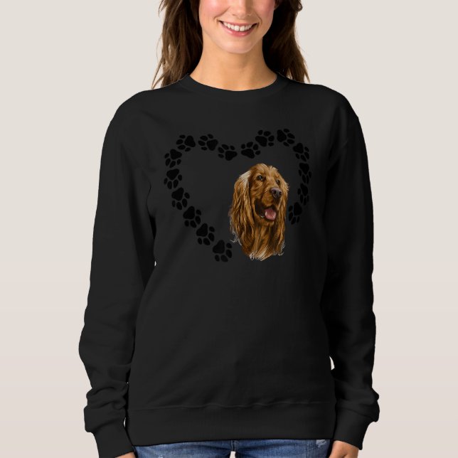 Sweatshirt Cocker Spaniel Heart Funny Cocker Spaniel Propriét (Devant)