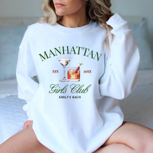 Sweatshirt Cocktails Chic Le Club de la Fille Verte et Rouge