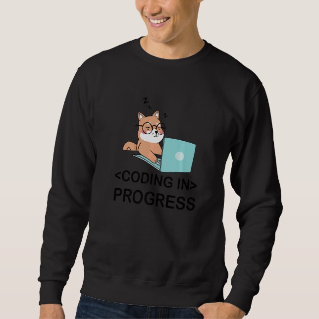 Sweatshirt Codage En Cours Programmeur Coder Ordinateur Nerd (Devant)