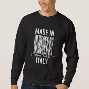 Sweatshirt Code-Barres Fabriqué En Italie