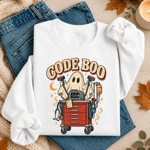 Sweatshirt Code Boo Halloween Médical Infirmière