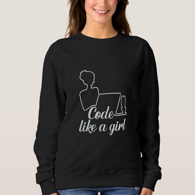 Sweatshirt Code Comme Une Fille Pour Programmateuse Filles (Devant)