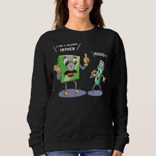 Sweatshirt Code de fête des pères Code binaire Codage de l'or