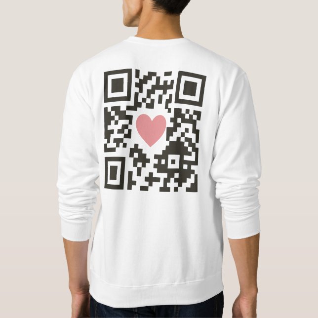 Sweatshirt Code QR d'amour (Dos)