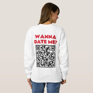 Sweatshirt Code QR personnalisé – Veux-tu sortir/me marier Co