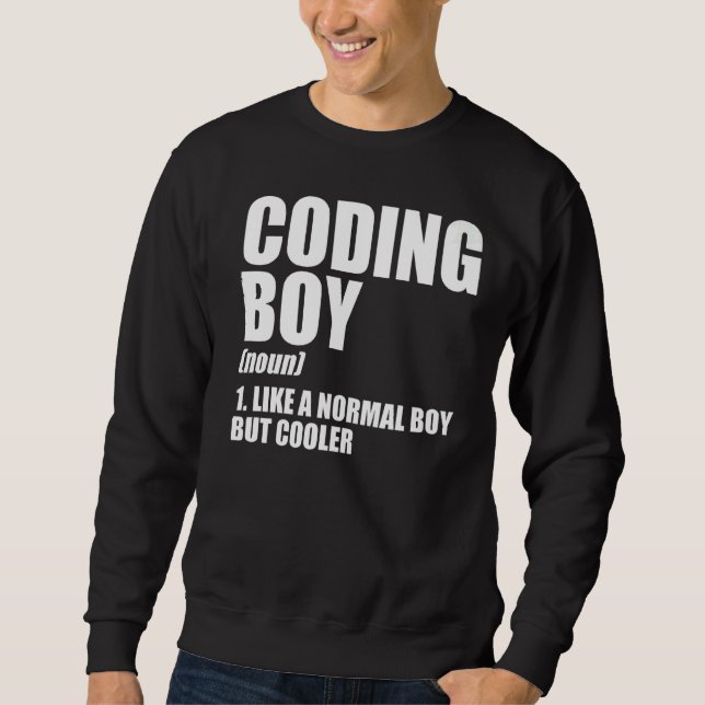 Sweatshirt Coding Boy Definition Noun Software Developer Prog (Devant)