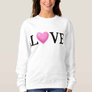 Sweatshirt Cœur arc-en-ciel féminin LOVE