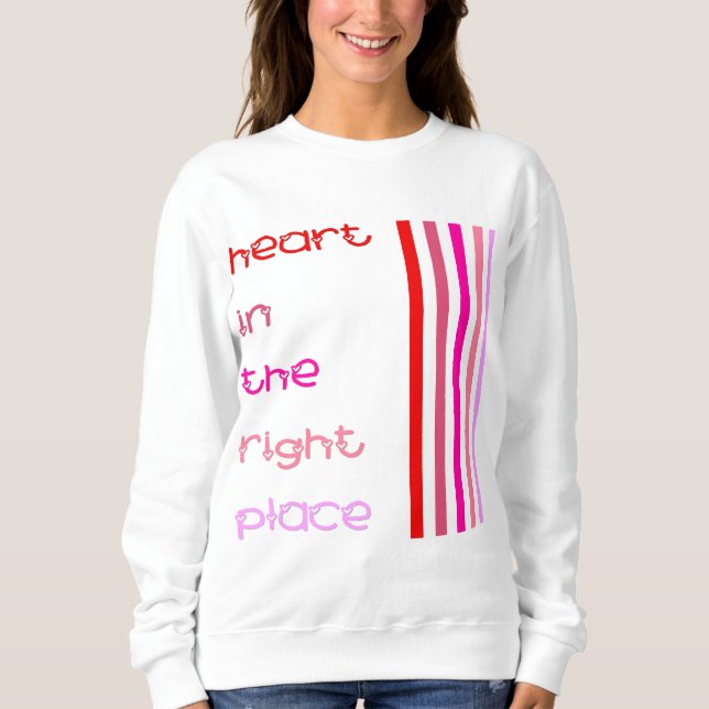 Sweatshirt Coeur au bon endroit (Devant)