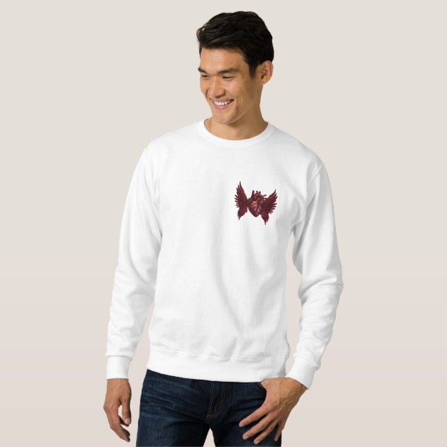 Sweatshirt Coeur avec ailes (Devant entier)