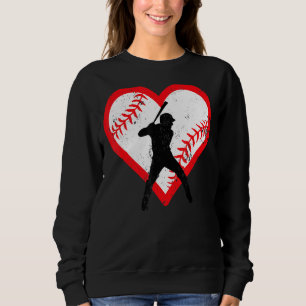 Sweatshirt Coeur de baseball Saint-Valentin Cadeaux Ados Garç