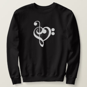 Sweatshirt Cœur de musique - J'aime la musique