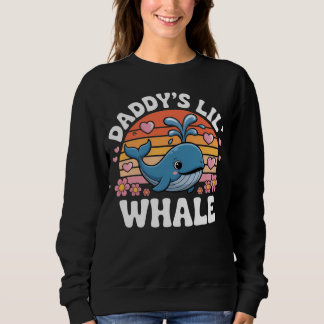 Sweatshirt Cœur de petite baleine de papa Fleurs Coucher de s