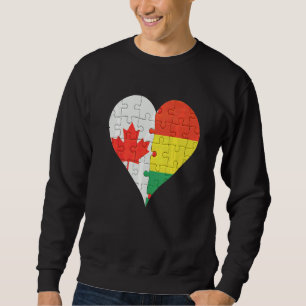 Sweatshirt Coeur du drapeau bolivien canadien