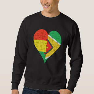 Sweatshirt Coeur du drapeau bolivien du Guyana