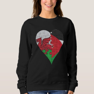Sweatshirt Coeur du drapeau gallois jordanien