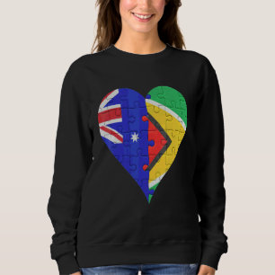 Sweatshirt Coeur du drapeau guyanais