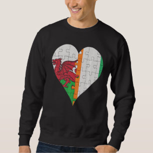 Sweatshirt Coeur du drapeau ivoirien gallois