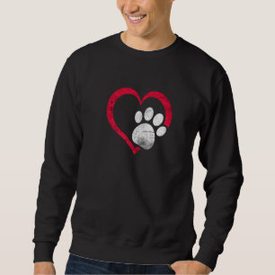 Sweatshirt Coeur Paw Chien Animal Chien Puppy Whisperer Fourr