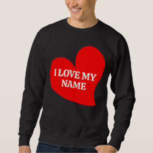 SWEATSHIRT COEUR ROUGE TRENDY J'AIME MA VALENTINE ROMANTIQUE