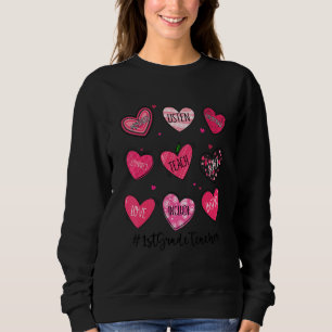 Sweatshirt Coeurs Enseigner l'amour Inspirer 1ère année Ensei
