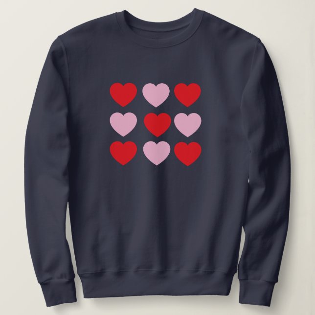 Sweatshirt Coeurs Valentines (Design devant)