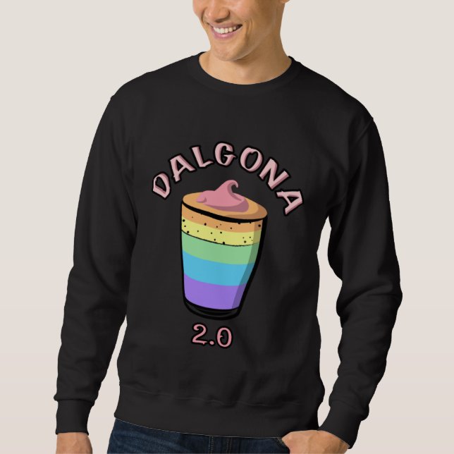 Sweatshirt Coffee Bean Barista Drink Men Woman Child Dalgona  (Devant)