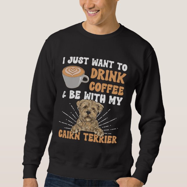 Sweatshirt Coffee Cairn Terrier (Devant)