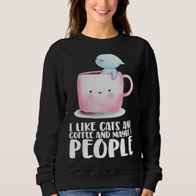 Sweatshirt Coffee Cats  Coffee Cat  Cat Coffee (Devant)