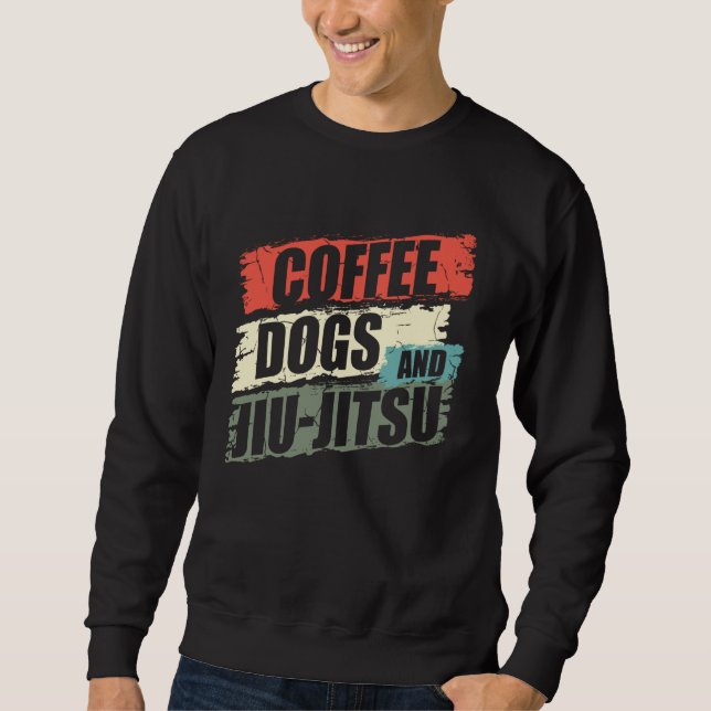 Sweatshirt Coffee Dogs Jiu Jitsu  BJJ Dogs   2 (Devant)