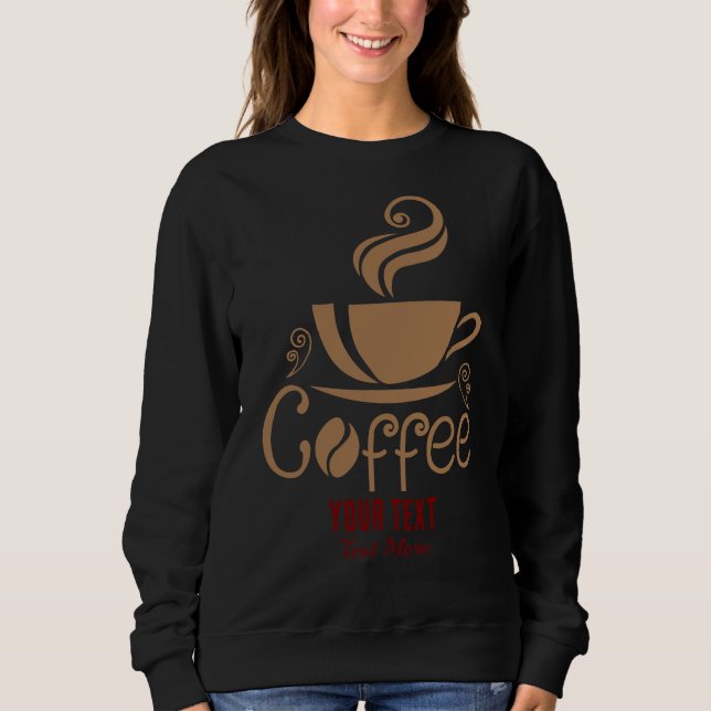 Sweatshirt Coffee Lover Design – Minimal Coffee Cup Graphic (Devant)