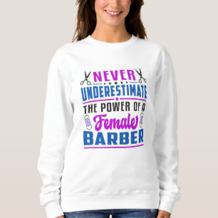 Sweatshirt Coiffeuse Stylo Barber Ciseaux Coiffeur Idée cadea