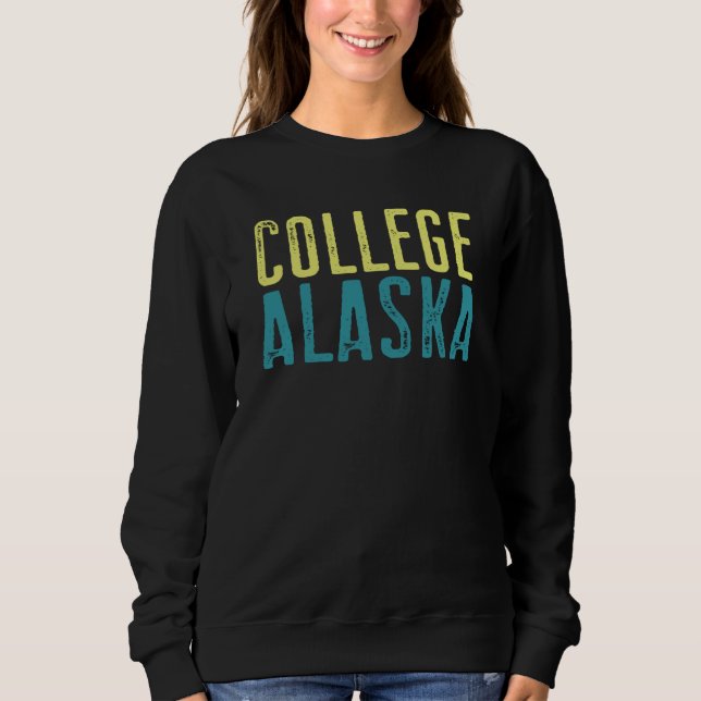 Sweatshirt College Alaska Pacific Coast Stacked (Devant)