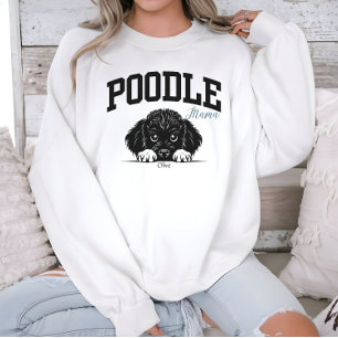 Sweatshirt College Varsity Style Script Poodle Mama