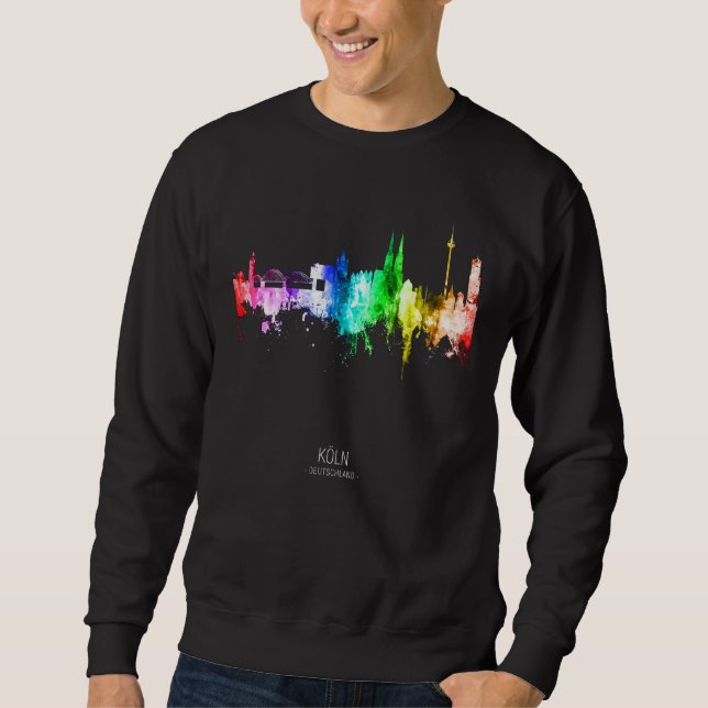 Sweatshirt Cologne Germany Skyline Skyscrapers (Devant)