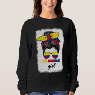 Sweatshirt Colombiana Colombia Flag Cute Colombian Girl For W