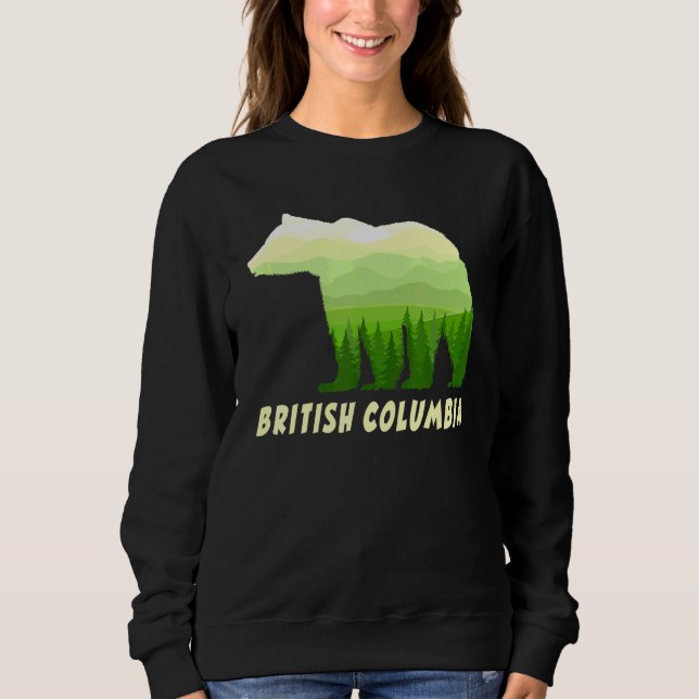 Sweatshirt Colombie-Britannique Grizzly dans la forêt du Cana (Devant)