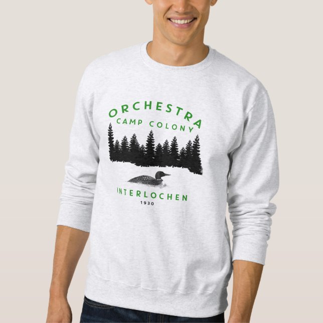 Sweatshirt Colonie du camp d'orchestre - Lettres vertes (Devant)