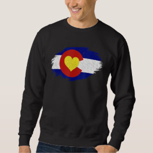 Sweatshirt Colorado Drapeau Coeur Amour Enfants Femmes Hommes