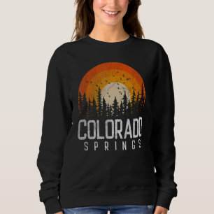 Sweatshirt Colorado Springs CO Retro Style Vintage les années