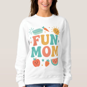 Sweatshirt Coloré Retro Fun Maman Cute Fruit Sunshine Cartoon