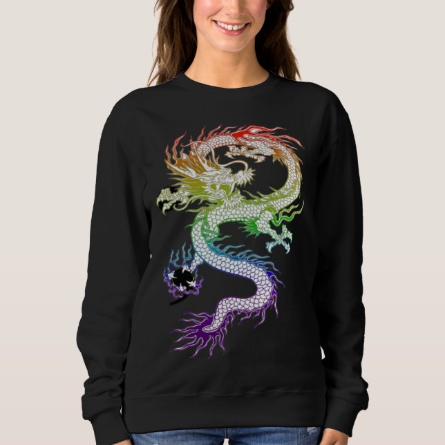 Sweatshirt Colorful Dragon With Semi Colon  1 (Devant)