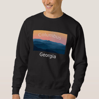 Sweatshirt Columbus Georgia Mountain sunset hometown