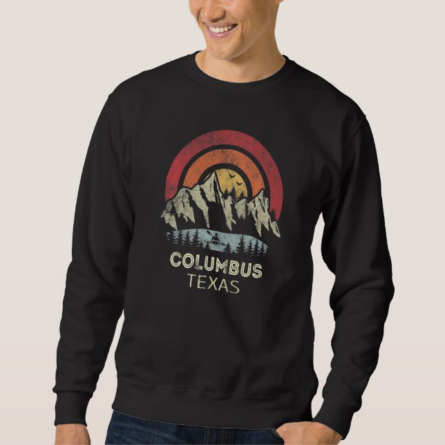 Sweatshirt Columbus Texas Mountain Sunset Sunrise Kayaking   (Devant)