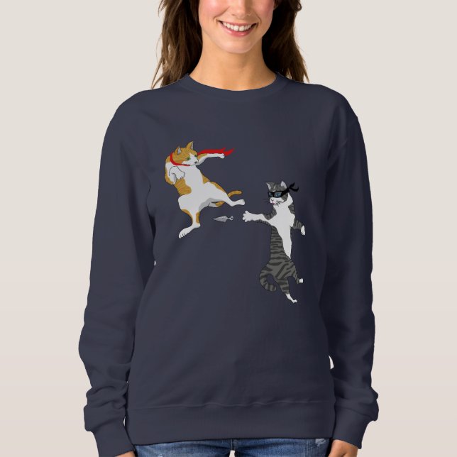 Sweatshirt Combat de chats (Devant)