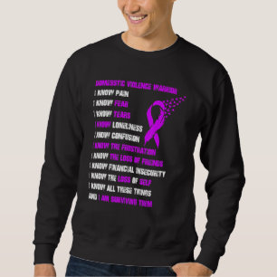 Sweatshirt Combattant de la violence domestique avec un ruban