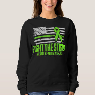 Sweatshirt Combattre La Stigma American Flag Sensibilisation